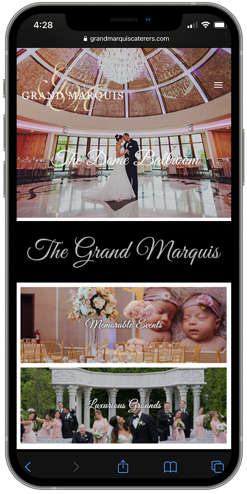 New Jersey Multimedia • Grand Marquis Caterers • Web Design • SEO